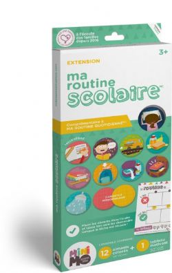 MINIMO - MA ROUTINE SCOLAIRE (12 AIMANTS + TABLEAU)